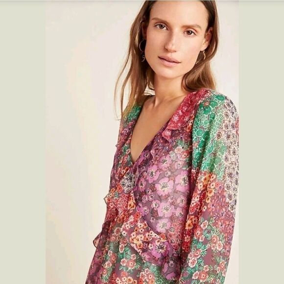 Anthropologie Sirena Ruffled Tunic Dress by Maeve - Picture 3 of 7